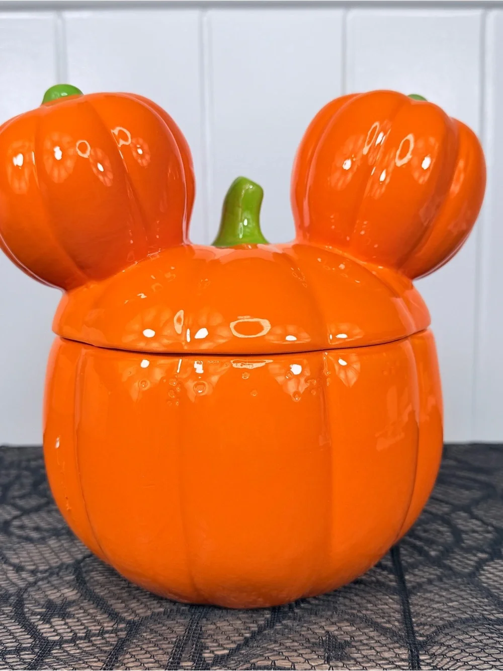 NEW Disney Mickey Mouse Pumpkin Halloween Cookie Jar